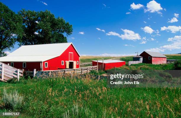 north wyoming ranch. - wyoming stock pictures, royalty-free photos & images