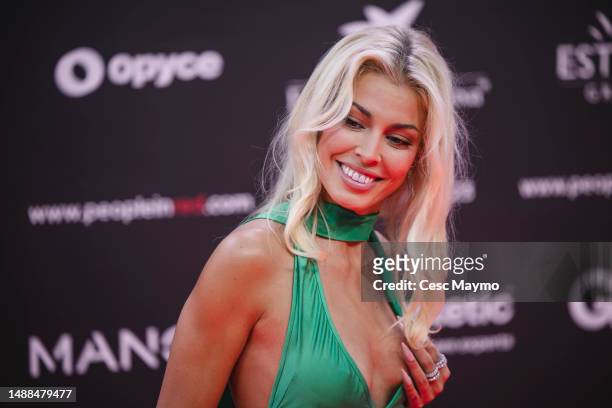 Jessica Goicoechea attends the red carpet at the "People In Red" Charity Gala 2023 at Museu Nacional d'Art de Catalunya on May 08, 2023 in Barcelona,...