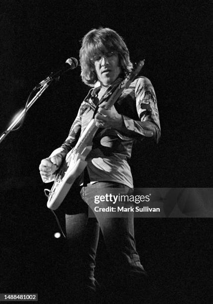 Musician/Singer Paul Kantner performs with Jefferson Starship at The Shrine Auditorium, Los Angeles, CA 1975.