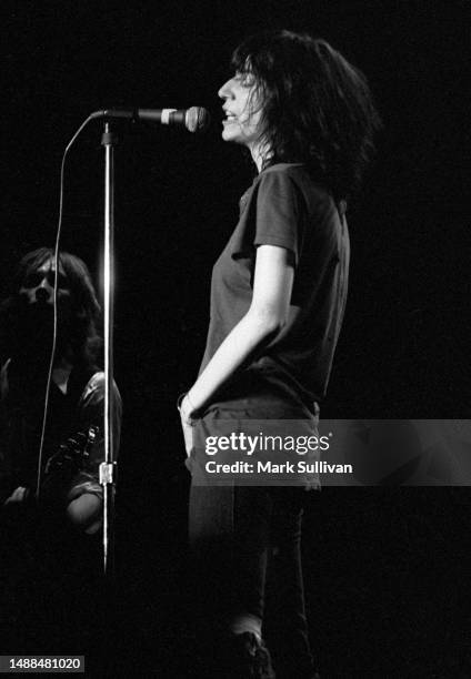 Singer/Songwriter Patti Smith performs at the Roxy in West Hollywood, CA 1976.