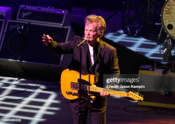 John Mellencamp performs at the Ryman Auditorium on May 08, 2023 in Nashville, Tennessee.