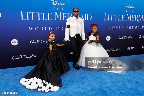 Kulture Kiari Cephus, Offset, and Kalea Marie Cephus attend the world premiere of Disney's "The Little Mermaid" on May 08, 2023 in Hollywood,...