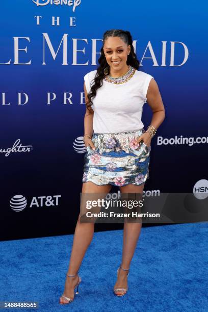 Tia Mowry attends the world premiere of Disney's "The Little Mermaid" on May 08, 2023 in Hollywood, California.