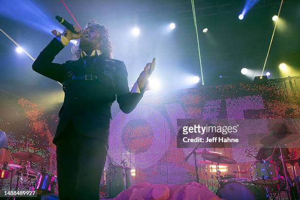 Singer Wayne Coyne of The Flaming Lips performs at The Fillmore Charlotte on May 08, 2023 in Charlotte, North Carolina.