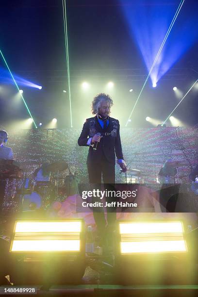 Singer Wayne Coyne of The Flaming Lips performs at The Fillmore Charlotte on May 08, 2023 in Charlotte, North Carolina.