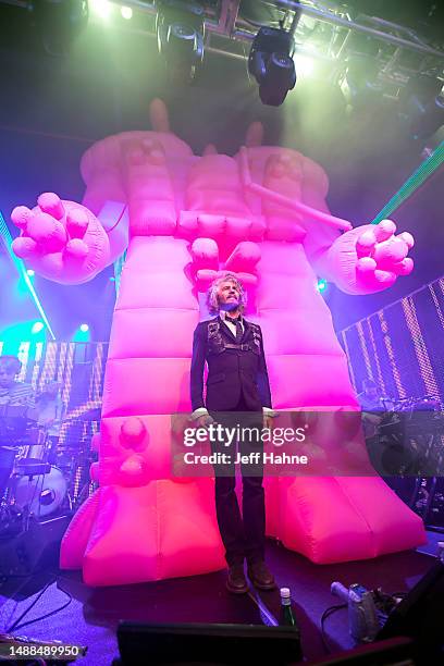 Singer Wayne Coyne of The Flaming Lips performs at The Fillmore Charlotte on May 08, 2023 in Charlotte, North Carolina.