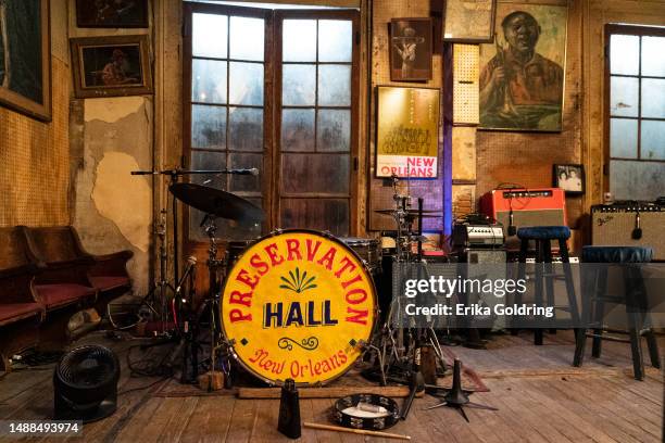 General view of Preservation Hall on May 07, 2023 in New Orleans, Louisiana.