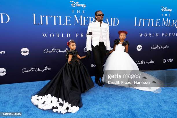 Kulture Kiari Cephus, Offset, and Kalea Marie Cephus attend the world premiere of Disney's "The Little Mermaid" on May 08, 2023 in Hollywood,...