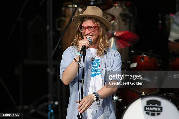 Allen Stone performs at The Greek Theatre on July 19, 2012 in Los Angeles, California.