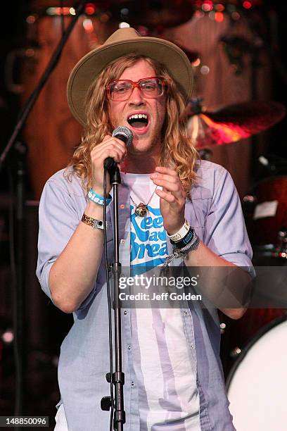 Allen Stone performs at The Greek Theatre on July 19, 2012 in Los Angeles, California.