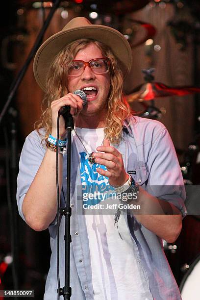 Allen Stone performs at The Greek Theatre on July 19, 2012 in Los Angeles, California.