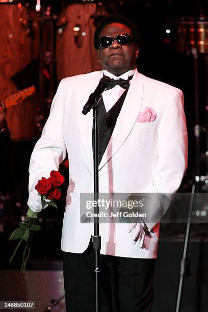 Al Green performs at The Greek Theatre on July 19, 2012 in Los Angeles, California.