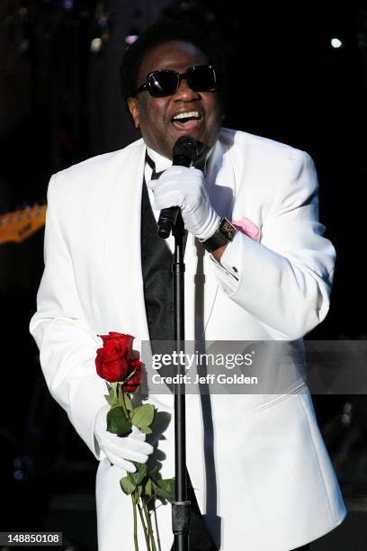 Al Green performs at The Greek Theatre on July 19, 2012 in Los Angeles, California.