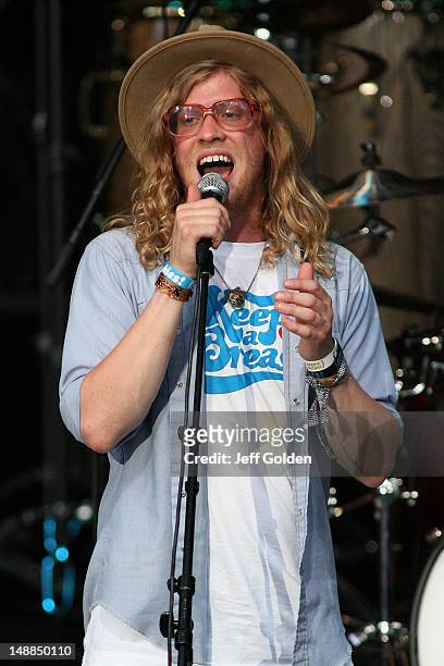Allen Stone performs at The Greek Theatre on July 19, 2012 in Los Angeles, California.