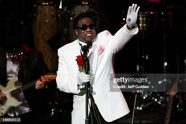 Al Green performs at The Greek Theatre on July 19, 2012 in Los Angeles, California.