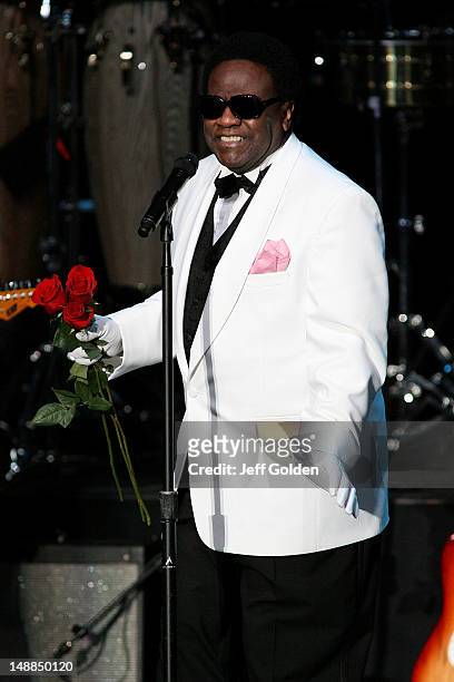 Al Green performs at The Greek Theatre on July 19, 2012 in Los Angeles, California.