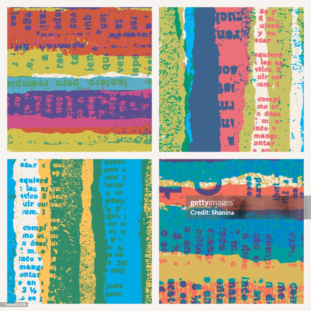 Color Ripped Paper Texture Set Of Colortorn Paper Texture Backgrounds V1 High-Res Vector Graphic ...