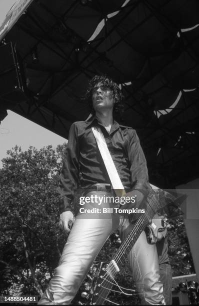 August 7: MANDATORY CREDIT Bill Tompkins/Getty Images Jon Spencer Blues Explosion performs at Central Park Summerstage on August 7th, 1999 in New...