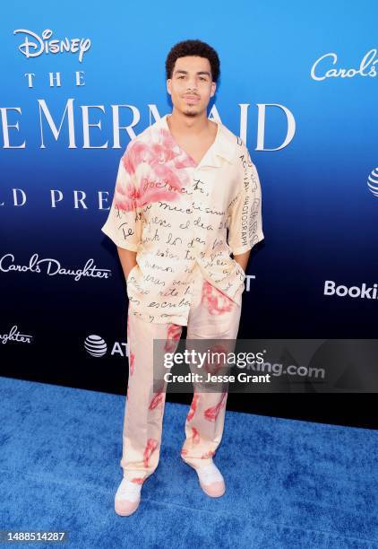 Marcus Scribner attends the World Premiere of Disney's live-action feature "The Little Mermaid" at the Dolby Theatre in Los Angeles, California on...