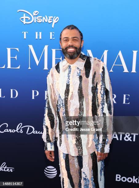 Daveed Diggs attends the World Premiere of Disney's live-action feature "The Little Mermaid" at the Dolby Theatre in Los Angeles, California on May...