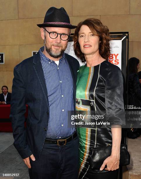 Filmmakers Jonathan Dayton and Valerie Faris attend the premiere of "Ruby Sparks" at the Egyptian Theatre on July 19, 2012 in Hollywood, California.