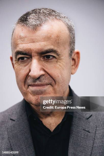 Writer Lorenzo Silva poses during the presentation of his novel 'Pua', May 9 in Madrid, Spain. Pua' is an epic thriller about the dirty war and its...