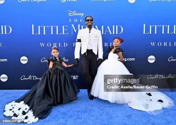 Kulture Kiari Cephus, Offset, and Kalea Marie Cephus attend the World Premiere of Disney's "The Little Mermaid" on May 08, 2023 in Hollywood,...