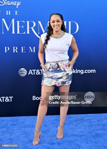 Tia Mowry attends the World Premiere of Disney's "The Little Mermaid" on May 08, 2023 in Hollywood, California.