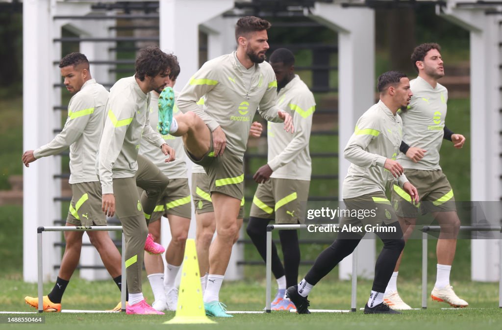 AC Milan Training Session And Press Conference