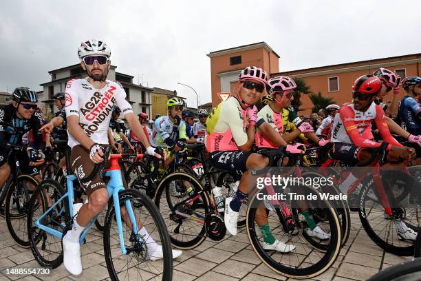 Valentin Paret-Peintre of France and AG2R Citroën Team, Jonathan Klever Caicedo of Ecuador, Jefferson Alexander Cepeda of Ecuador and Team EF...