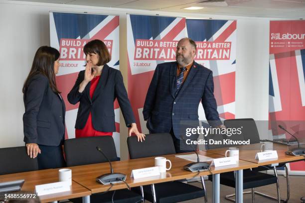 Shadow chancellor Rachel Reeves and Lisa Nandy, Shadow Secretary of State for Levelling Up, Housing and Communities talk before being joined by...