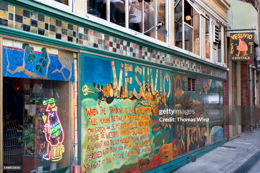 Vesuvio Bar in Jack Kerouac Alley, North Beach.