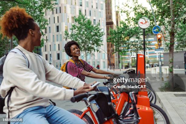 ready for a ride - bicycle rental stock pictures, royalty-free photos & images