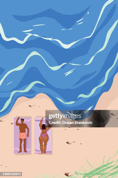 summer holiday - australia beach stock illustrations