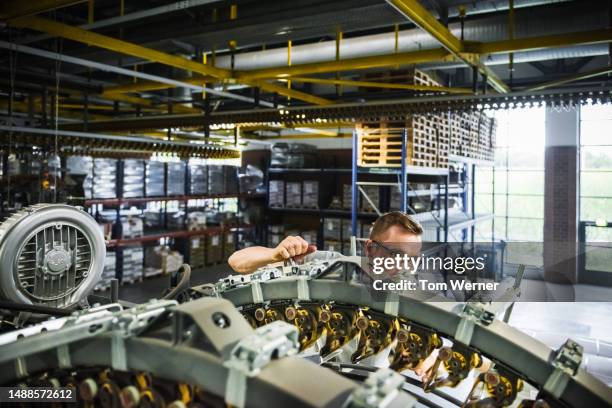 engineer checking machine parts of a heavy machine - 40 44 years blond hair mature man factory stock pictures, royalty-free photos & images