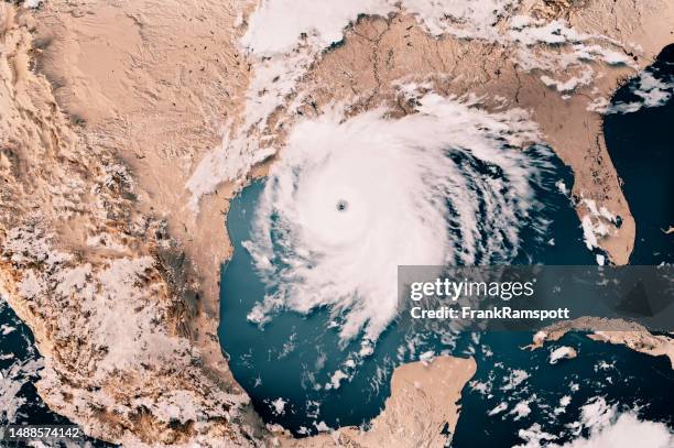 hurricane laura 2020 cloud map gulf of mexico 3d render neutral - hurricane laura stockfoto's en -beelden