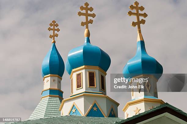 holy assumption of the virgin mary russian orthodox church, 1894. - russian orthodoxy stock pictures, royalty-free photos & images