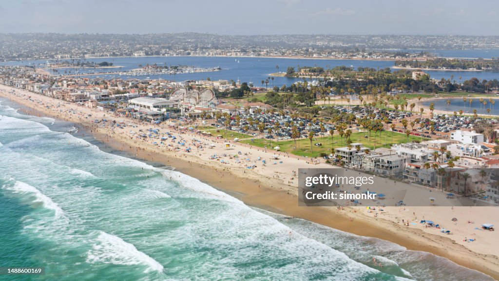 View of Mission Beach and Belmont Park