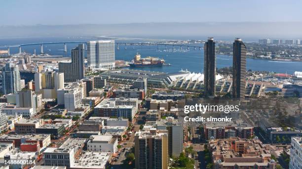 view of coronado city - san diego bridge stock pictures, royalty-free photos & images