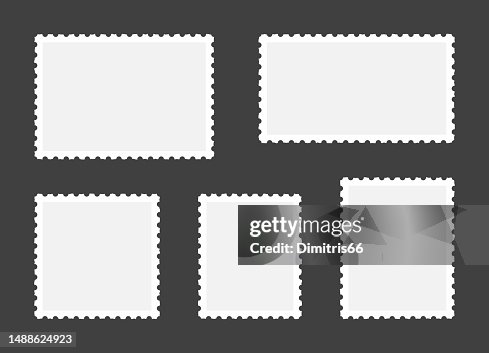 Postage stamp empty borders set. Postage stamp empty borders set.