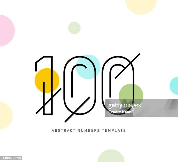 multi color abstract number template. anniversary number template isolated, anniversary icon label, anniversary symbol vector stock illustration - 10th anniversary stock illustrations