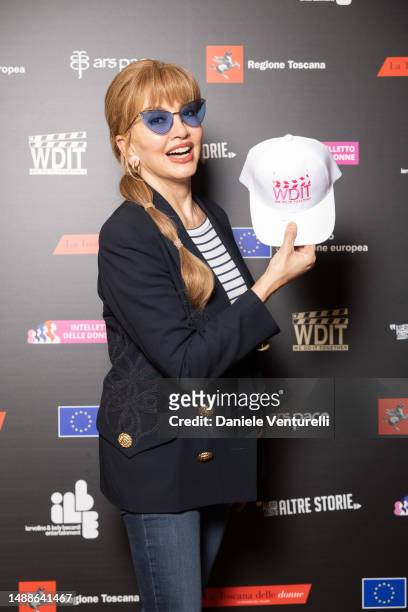 Milly Carlucci attends Intelletto Delle Donne Talk on May 09, 2023 in Florence, Italy.