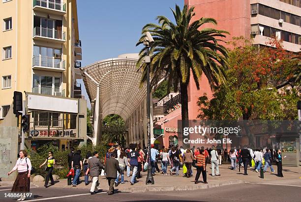 shopping arcade in providencia. - santiago de chile stock-fotos und bilder