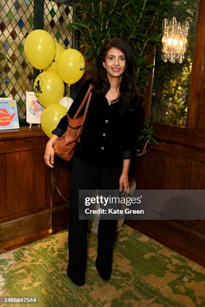 Konnie Huq attends the Oscar's Book Prize Winner Announcement at The Ivy on May 09, 2023 in London, England.