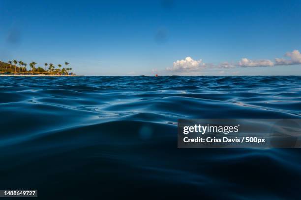scenic view of sea against blue sky,san juan,puerto rico - san juan stock pictures, royalty-free photos & images