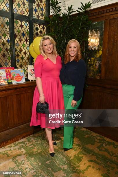 Natalie Rushdie and Sarah Jane Mee during the Oscar's Book Prize Winner Announcement at The Ivy on May 09, 2023 in London, England.