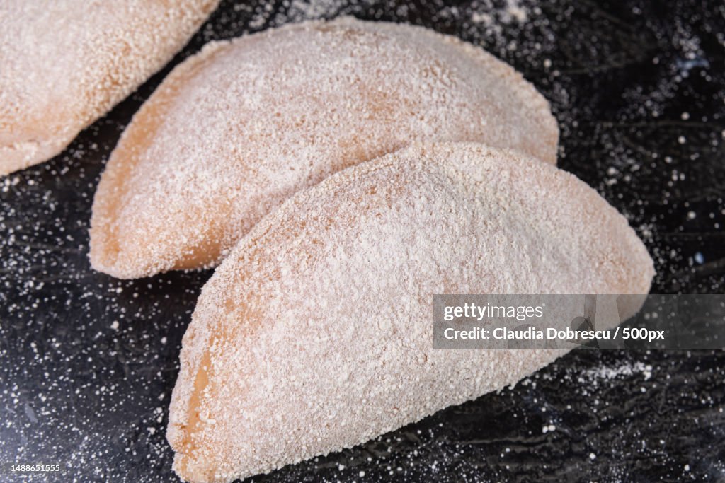 Brazilian chicken pastel on the table,Romania
