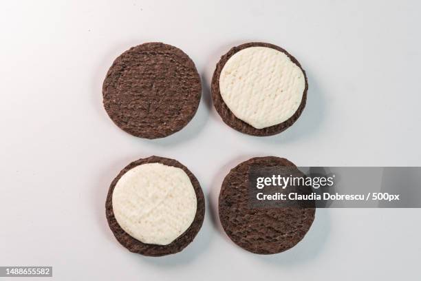 sweet cookies on the white background,romania - bolacha stock-fotos und bilder