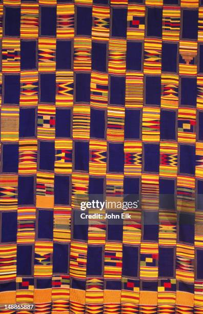 kente cloth detail. - africa pattern stock pictures, royalty-free photos & images