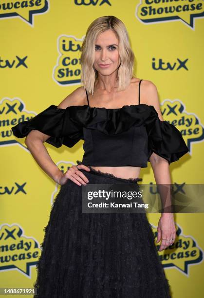 Katherine Kelly attends the ITVX Comedy Showcase photocall at the Bike Shed Moto Co., on May 09, 2023 in London, England.